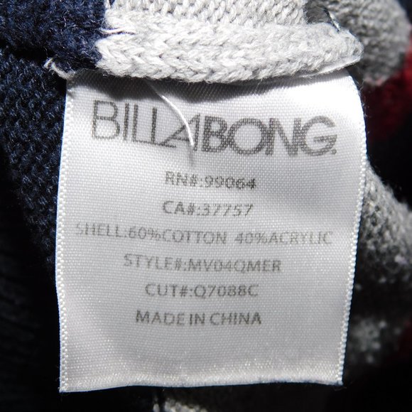 Billabong Mens M Block Striped Multicolour Crew neck Knit Sweater - Picture 6 of 12